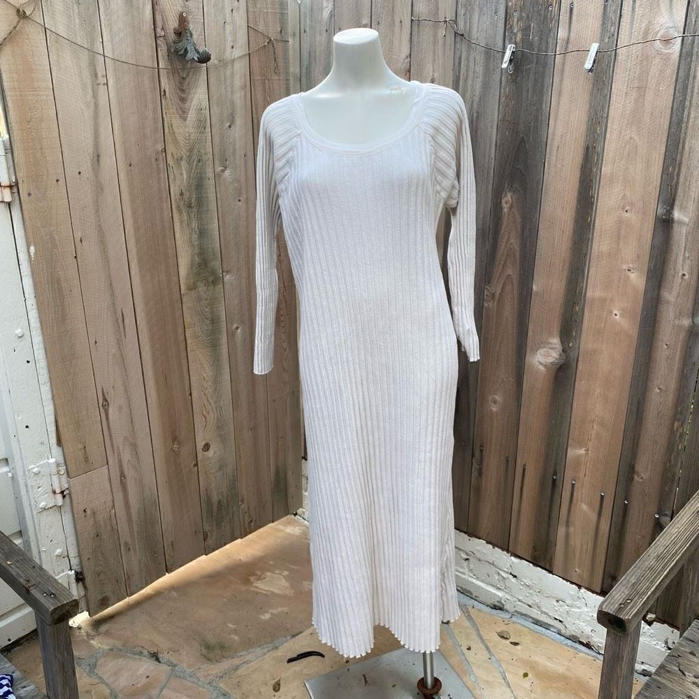 Free People Beach Walk About Maxi Dress in beige size large - Picture 3 of 11